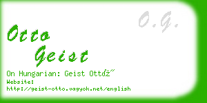 otto geist business card